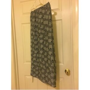 Long grey sheep scarf